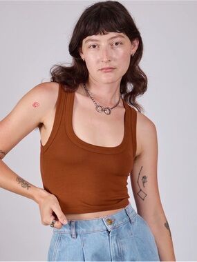 NWOT Big Bud Press Racerback Tank - Burnt Terracotta